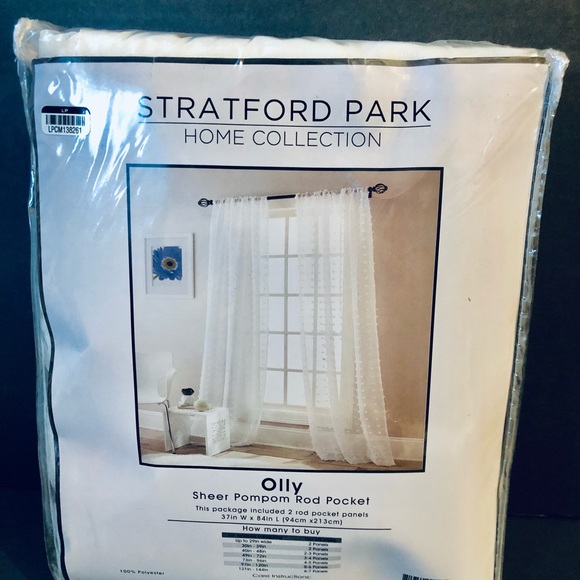 Grand Avenue Linda Sheer Window Curtain Panel Pair - Picture 4 of 5